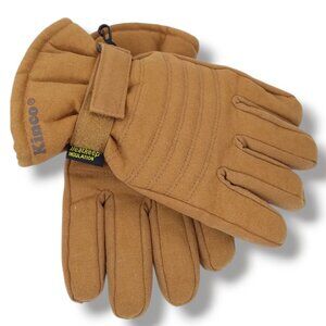 Kinco 1170 Duck Canvas Ski Gloves Size XL HeatKeep Waterproof Brown Winter
